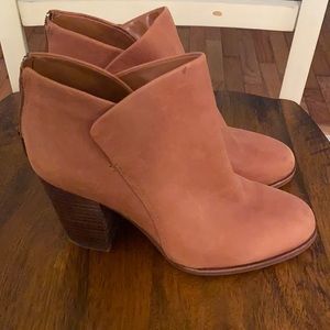 Gianna Bini camel colored booties. Worn once.